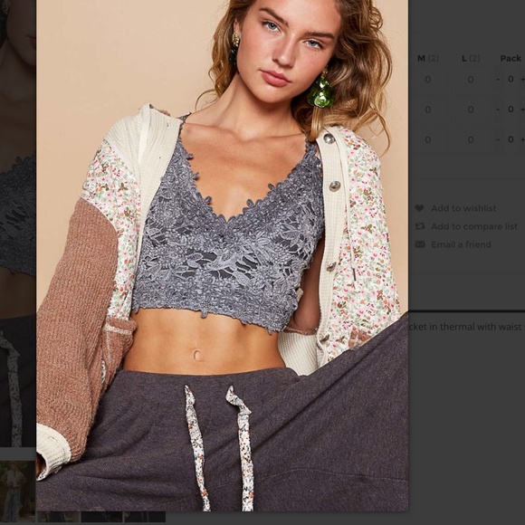 POL “ Chicago 5  “ POL Quilted Thermal Jacket with Waist String and Hood 80 - Picture 7 of 10